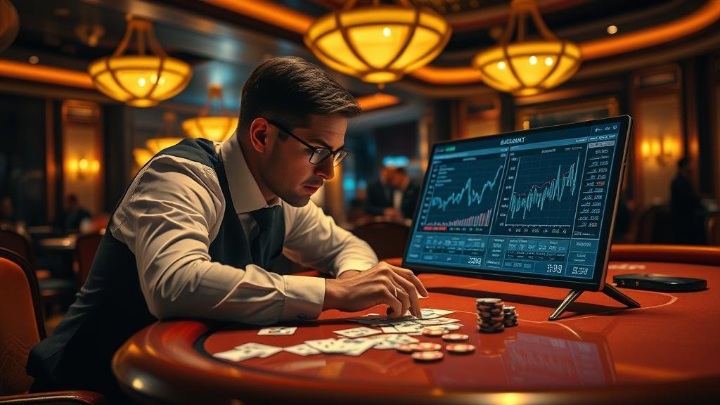 ภาพประกอบกลยุทธ์และเค้าไพ่บาคาร่า