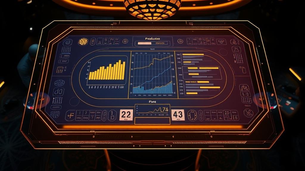 การแสดงผลอัลกอริทึมและกราฟความน่าจะเป็นของสูตรบาคาร่า AI