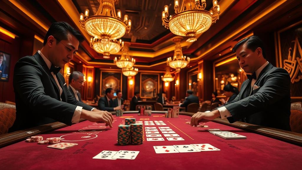 ตัวอย่างเค้าไพ่บาคาร่า: ปิงปอง, มังกร, สองตัด, สามตัด