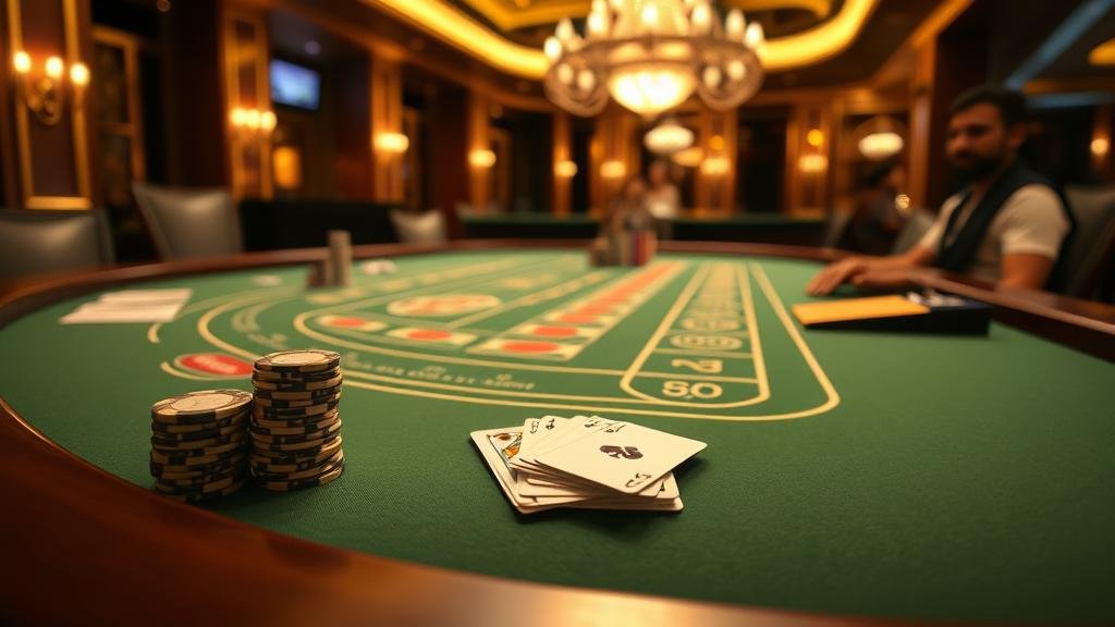 ดีลเลอร์สาวสวยจาก DG Casino กำลังแจกไพ่บาคาร่า