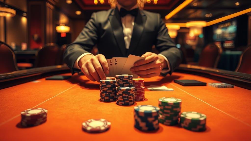 ตัวอย่างเค้าไพ่บาคาร่า มังกร และ สองตัด