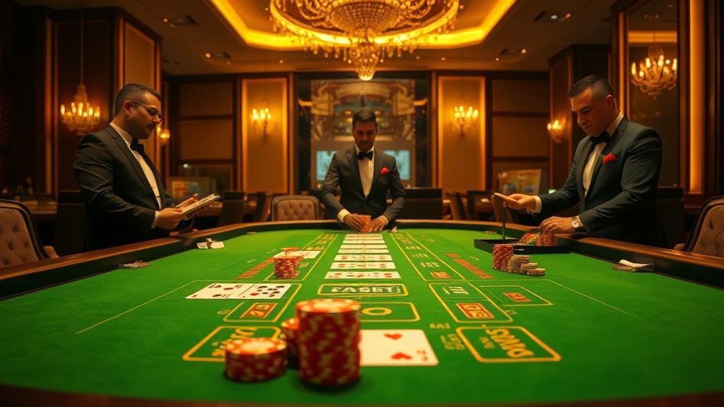 ตัวอย่างเค้าไพ่สามตัดในตารางบาคาร่า