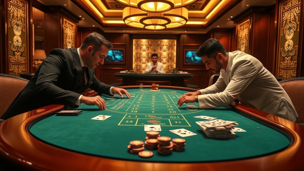 ดีลเลอร์สาวสวยในเกมบาคาร่าสด