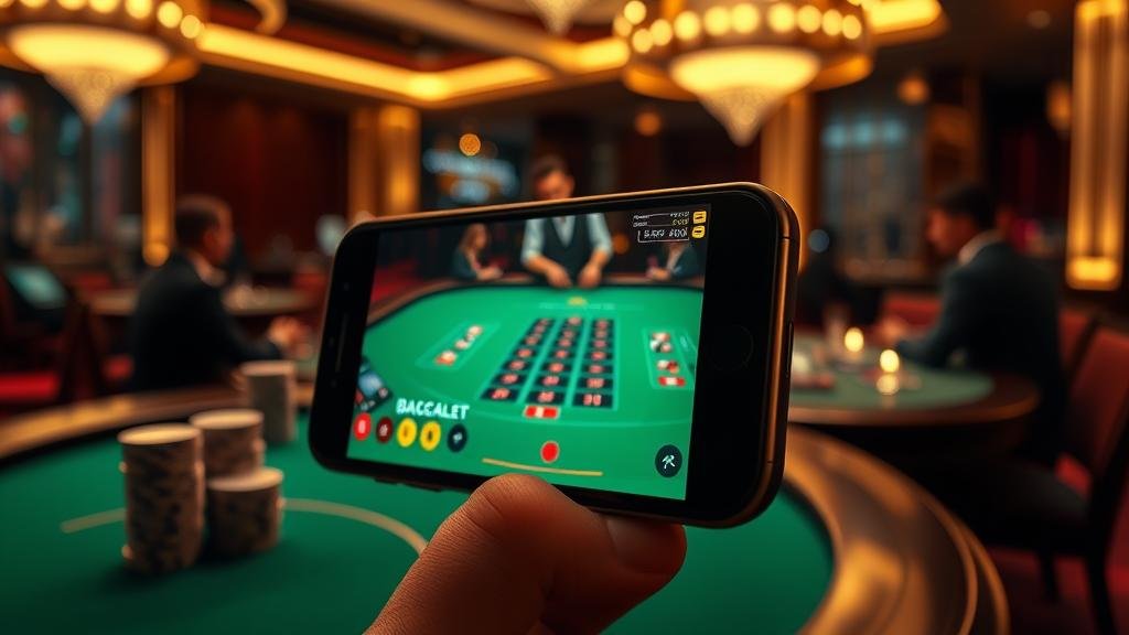 Interface เกมบาคาร่า Evolution Gaming บน iPad