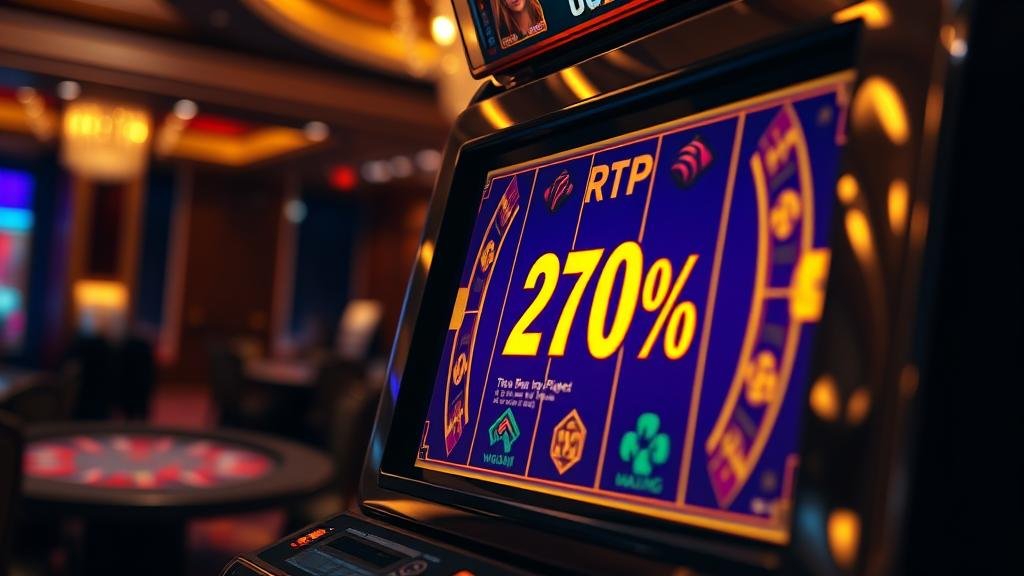 การแสดงข้อมูล RTP และความผันผวนบนหน้าจอเกมสล็อต