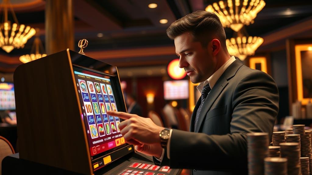 หน้าจอเกมสล็อตพร้อมปุ่มซื้อฟรีสปิน