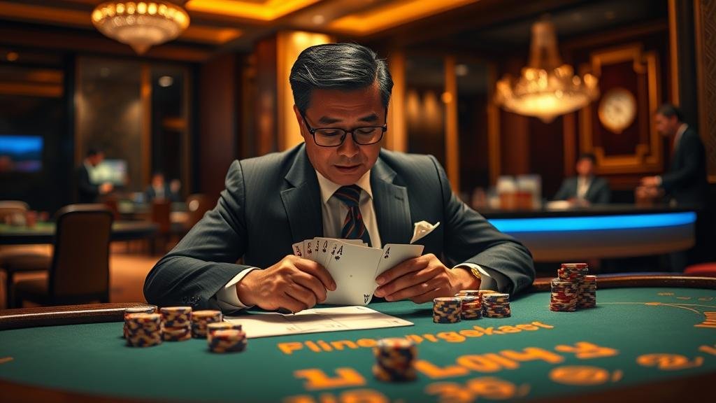 ตัวอย่างการเล่นบาคาร่าบนโต๊ะจริง