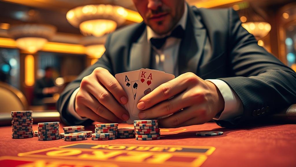 ผังโต๊ะบาคาร่าแสดงตัวเลือกการเดิมพัน