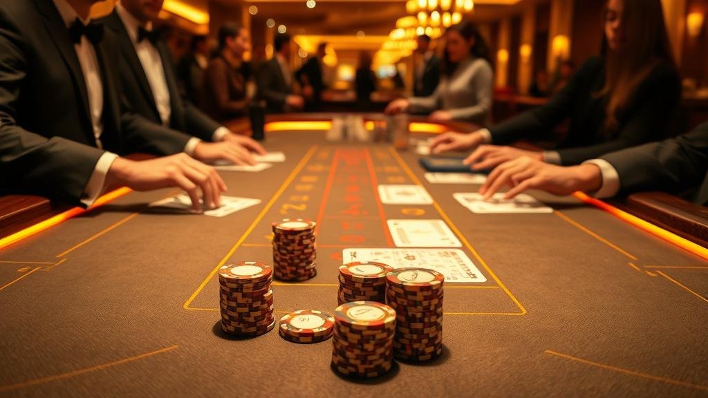 ผู้เล่นจำนวนมากกำลังเล่นบาคาร่า