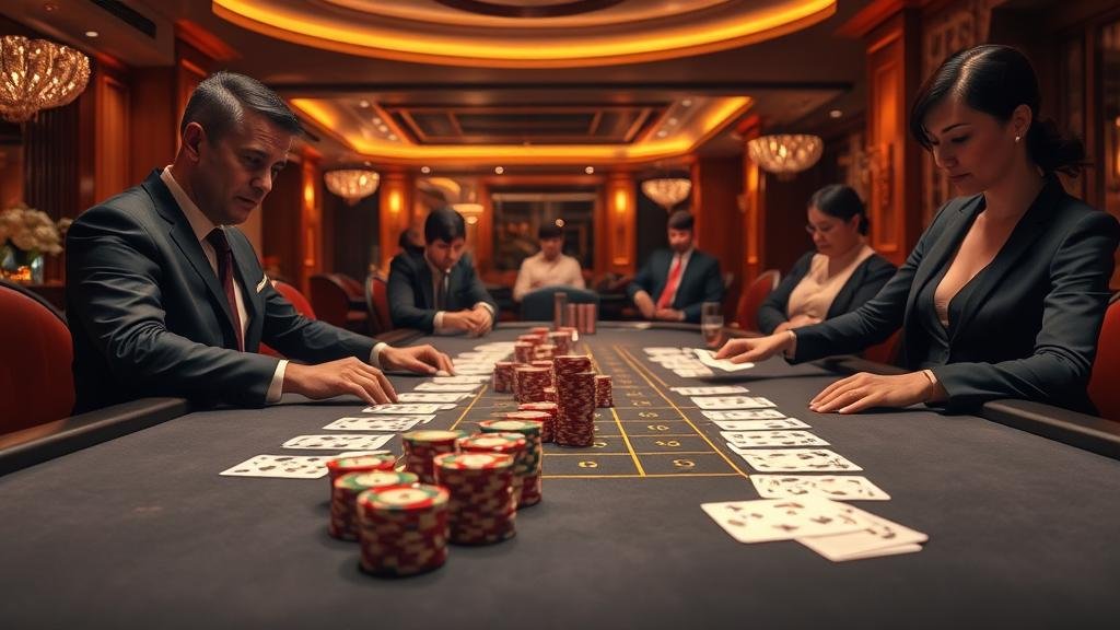 ดีลเลอร์สาวสวยในเกมบาคาร่าสด