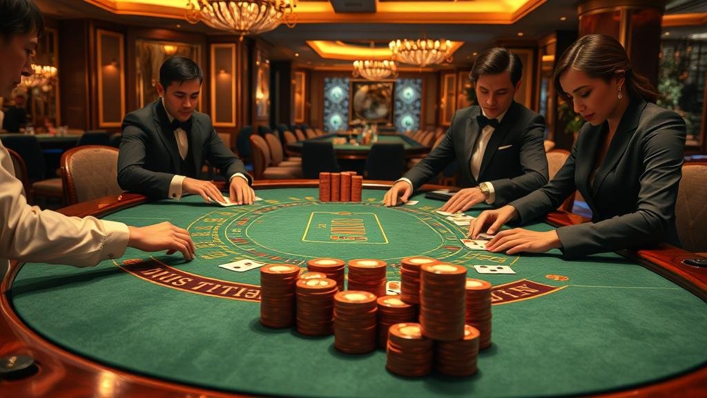 ผู้หญิงเล่นบาคาร่าบนมือถืออย่างมั่นใจ