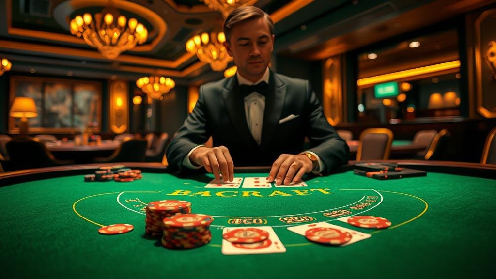 อินโฟกราฟิกแสดงเค้าไพ่บาคาร่าและกลยุทธ์การเดิมพัน