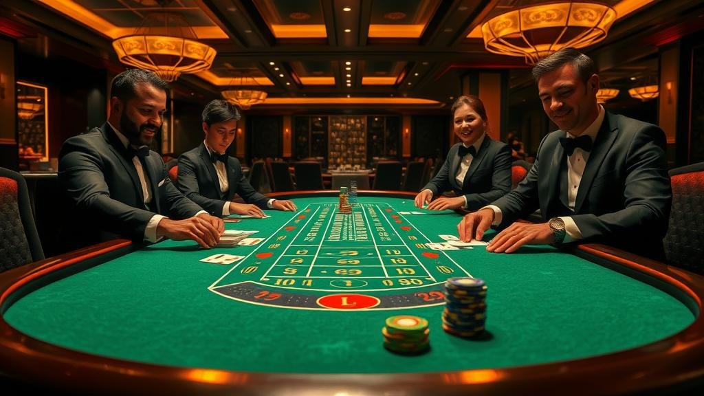 ตัวอย่างเค้าไพ่สามตัดในเกมบาคาร่า