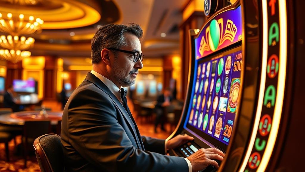 หน้าจอเกมสล็อต Microgaming แสดงการชนะด้วย Wild และ Free Spins