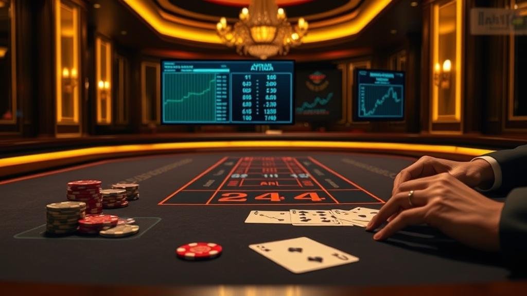 ภาพแสดงการบริหารจัดการเงินทุนในการเล่นบาคาร่า