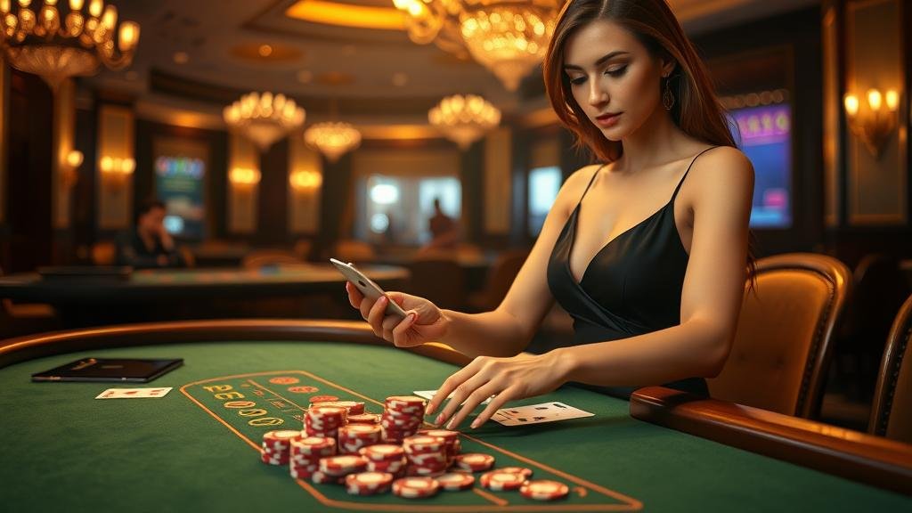 หน้าจอแสดงผลเกมบาคาร่าพร้อมสถิติ