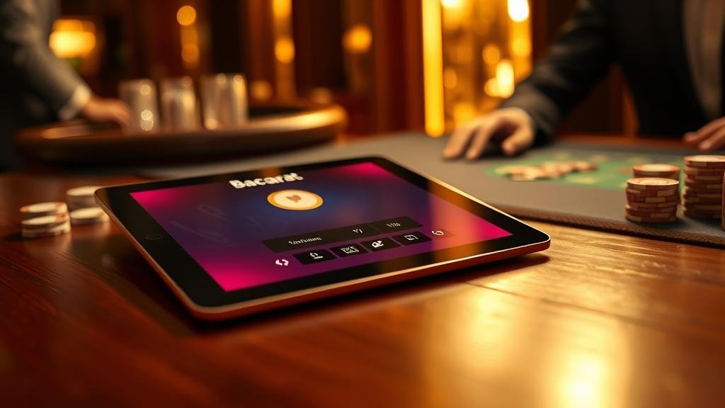 หน้าจอเกมบาคาร่า แสดงอัตราจ่ายและตัวเลือกการเดิมพัน