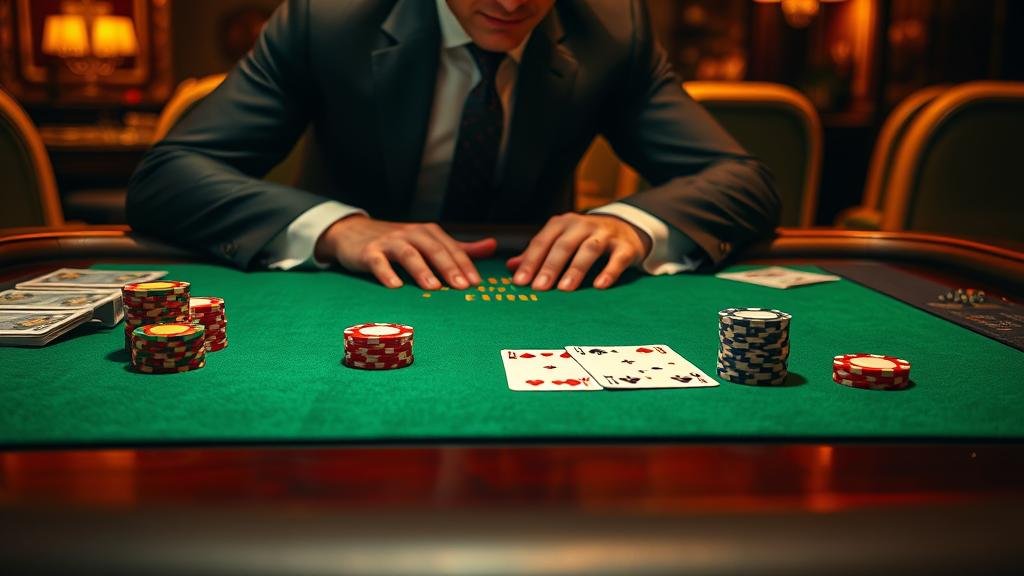 โต๊ะบาคาร่าสดพร้อมการแจกไพ่