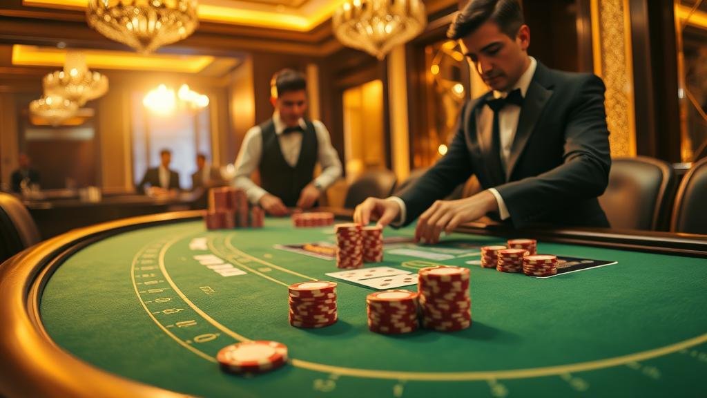 ดีลเลอร์บาคาร่าสดและหน้าจอเกมมือถือ