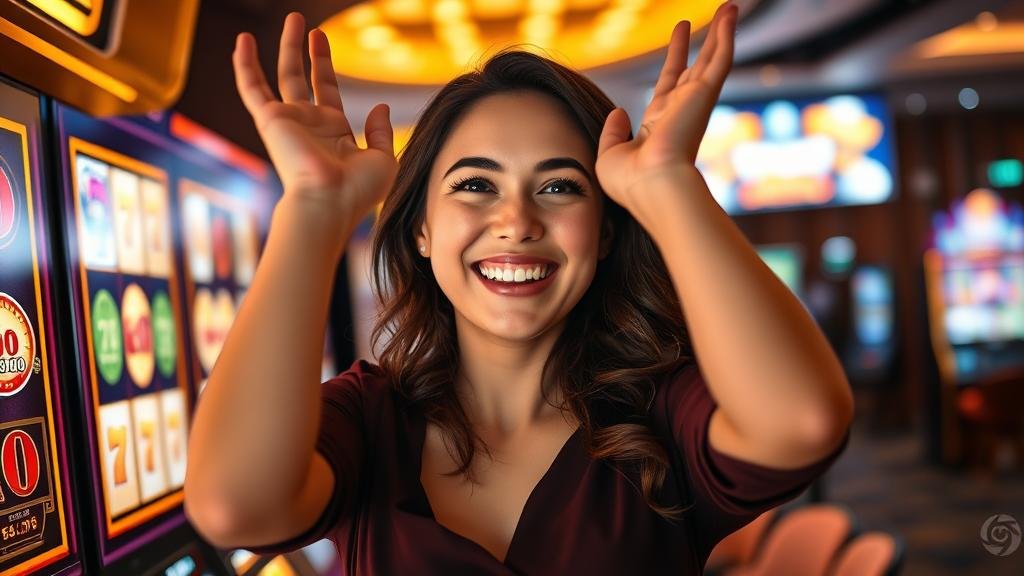 หน้าจอเกมสล็อตแสดงการชนะแบบคลัสเตอร์