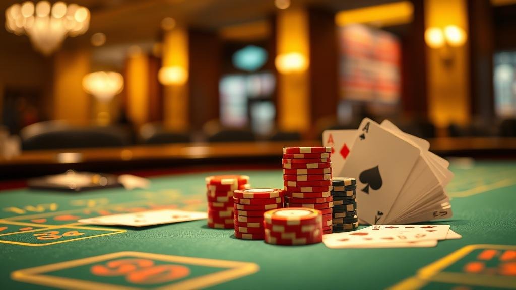 นักพนันกำลังลุ้นไพ่บาคาร่า