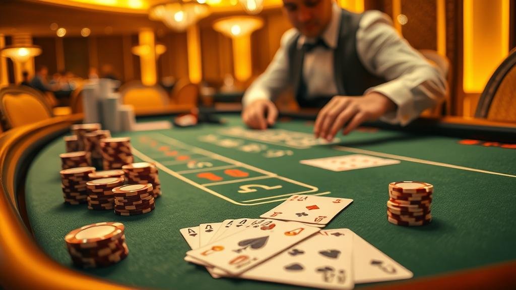 ตัวอย่างเค้าไพ่บาคาร่า สองตัด และมังกร