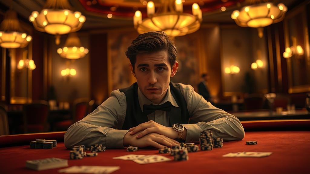 บรรยากาศการเล่นบาคาร่าในคาสิโนเอเชียช่วงกลางคืน