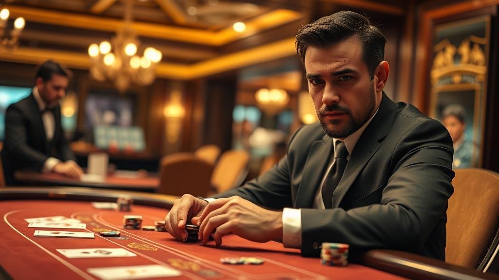 หน้าจอเกมบาคาร่า แสดงตัวเลือกการเดิมพัน