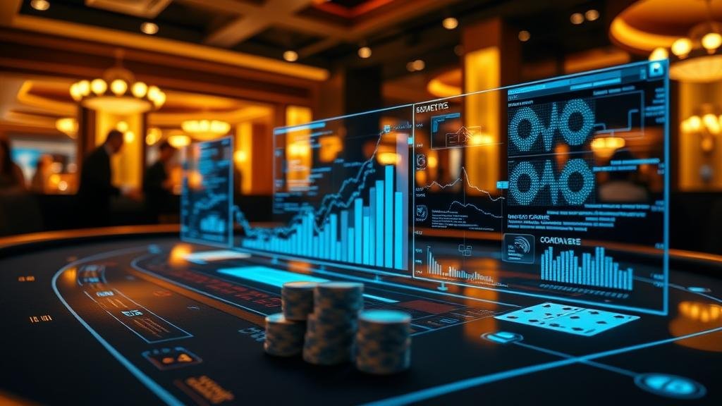 หน้าจอเกมบาคาร่าพร้อมระบบวิเคราะห์ AI