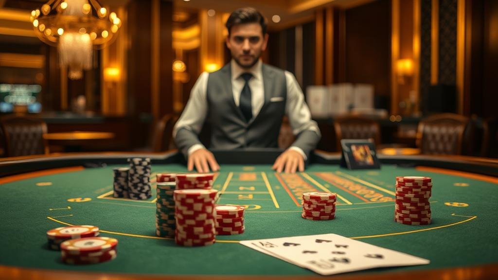 อินเทอร์เฟซเกมบาคาร่า DG Casino บนแท็บเล็ต