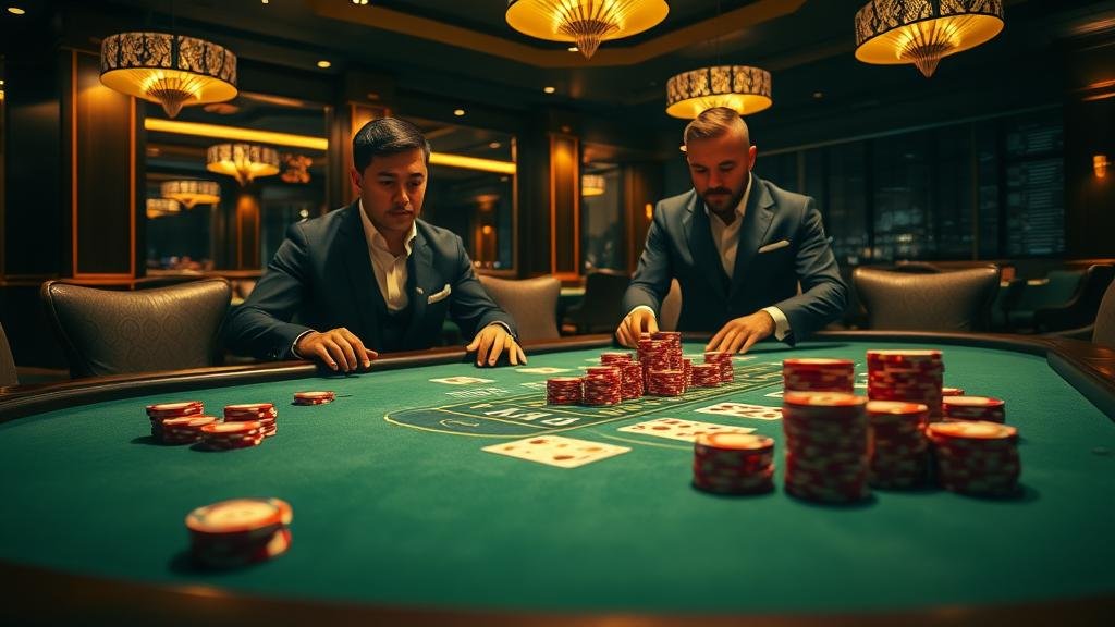 หน้าจอคอมพิวเตอร์แสดงสถิติบาคาร่า