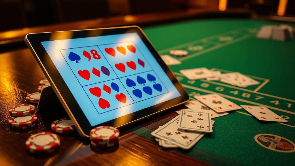 การวิเคราะห์เค้าไพ่สลับคู่และสองตัดบนแท็บเล็ต