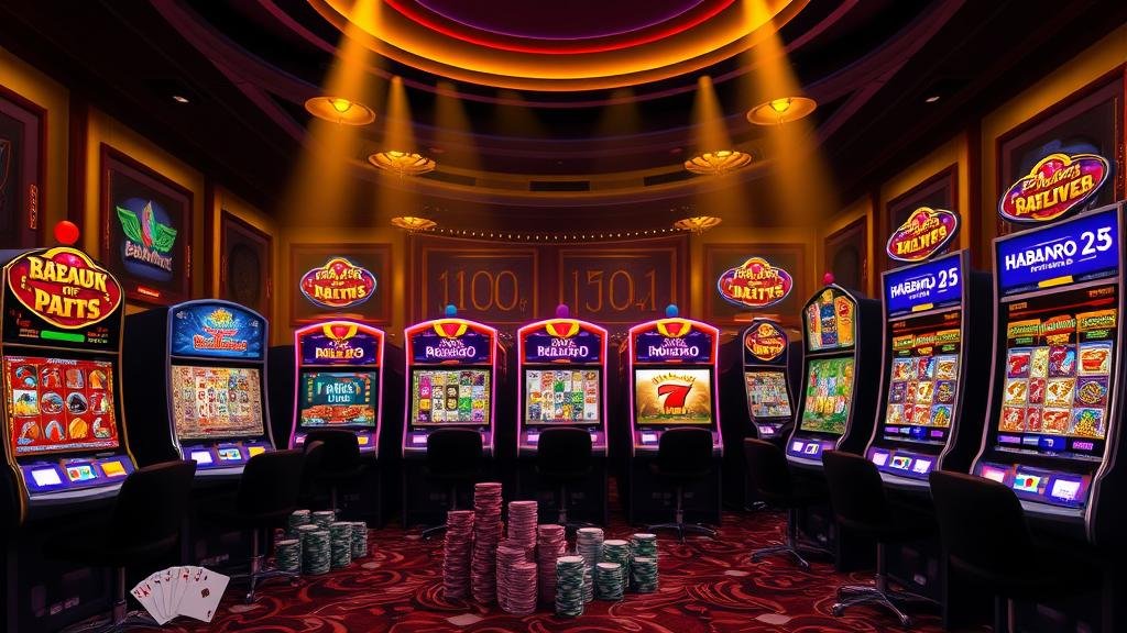 หน้าจอตั้งค่าสล็อตบนคอมพิวเตอร์พร้อมตัวเลือกอัตโนมัติ