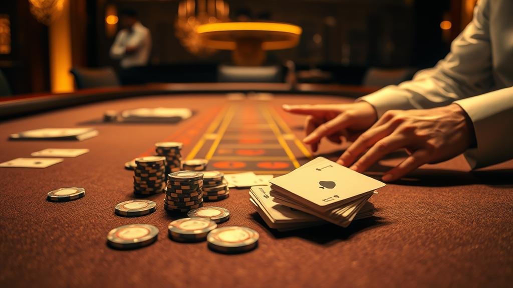 หน้าจอแสดงผลการออกเสมอในบาคาร่า