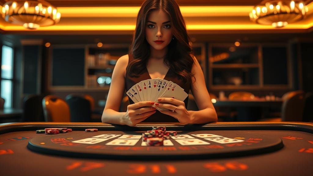 ภาพประกอบเกมบาคาร่าที่เน้นกลยุทธ์และชัยชนะ