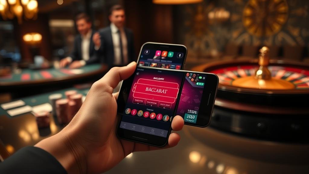 ตารางบาคาร่าพร้อมเค้าไพ่และชิปเดิมพัน