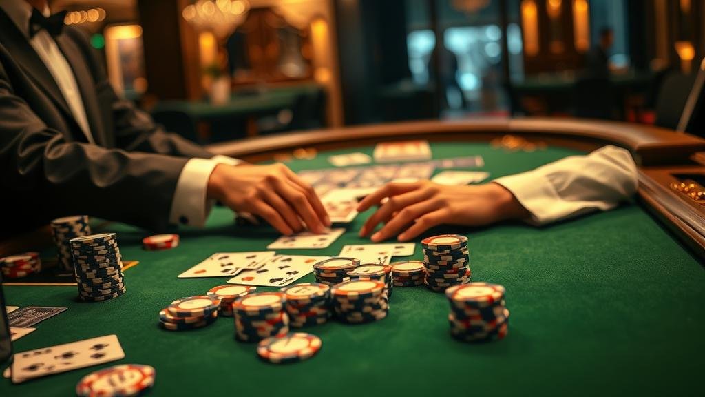 ตัวอย่างเค้าไพ่มังกรในเกมบาคาร่า