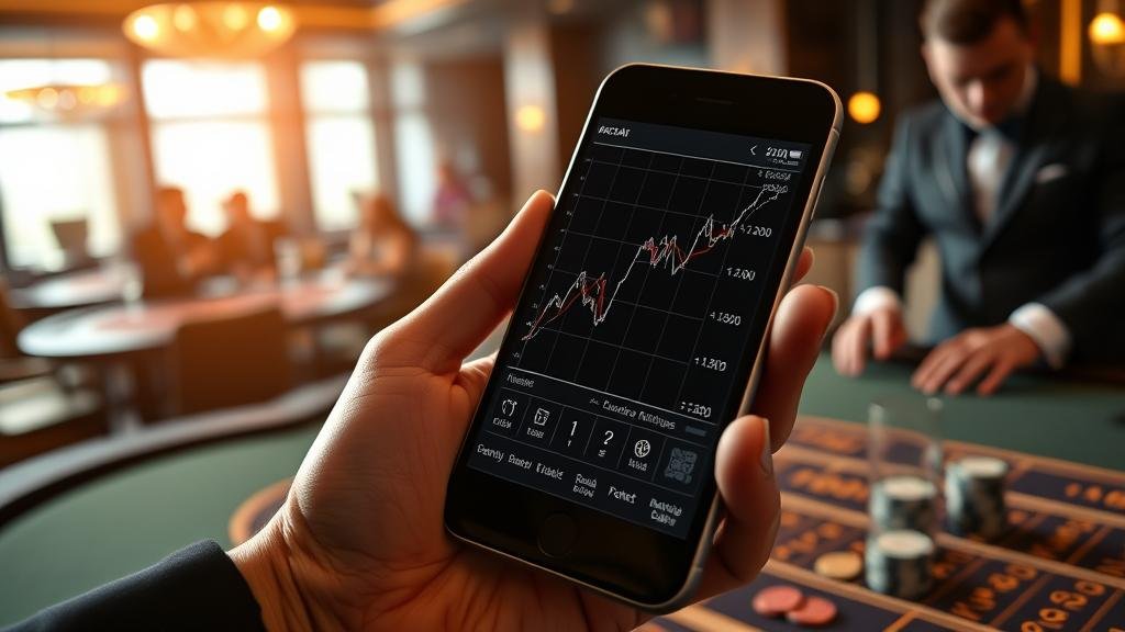 สถิติและกราฟบาคาร่าบนหน้าจอ