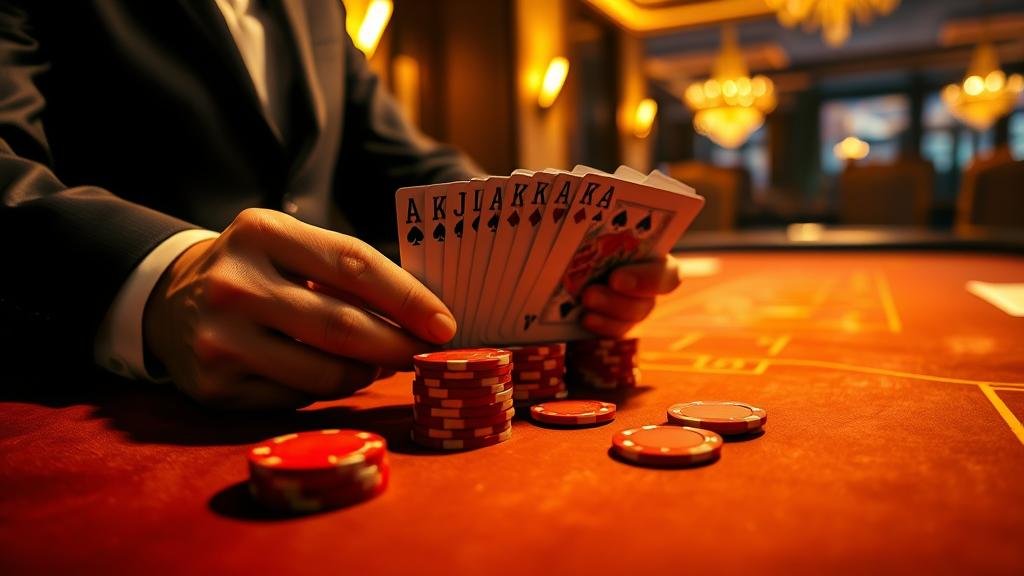 ตัวอย่างเค้าไพ่บาคาร่า มังกร และ สองตัด