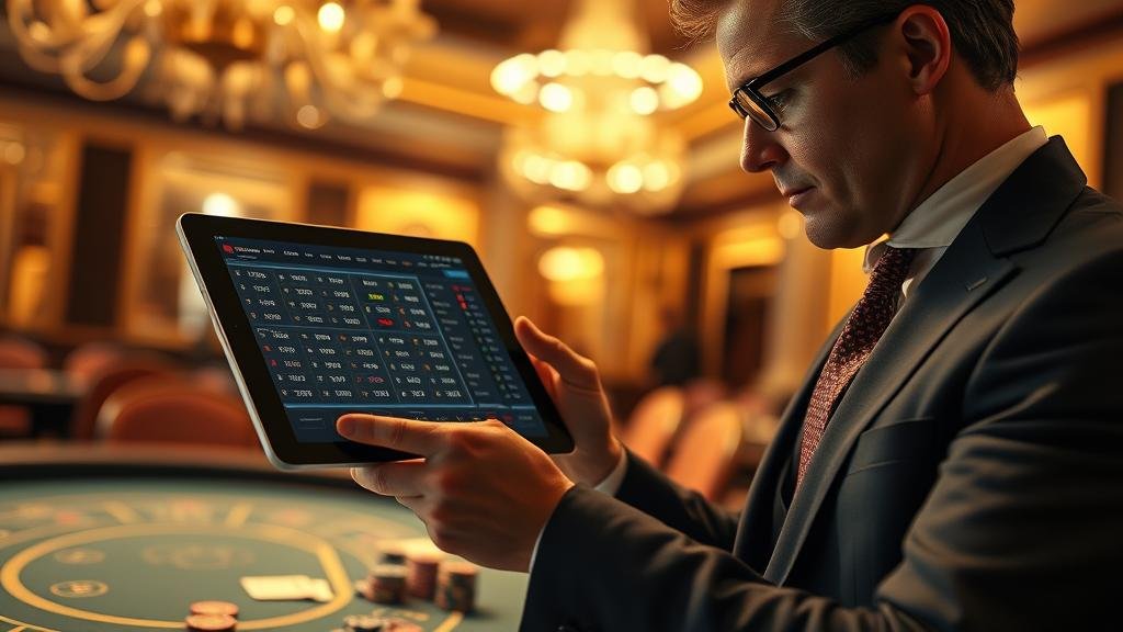 อินเทอร์เฟซบาคาร่าแสดงเค้าไพ่สามตัดและปิงปอง