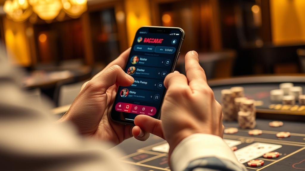 หน้าจอเกมบาคาร่าบนมือถือระบบออโต้