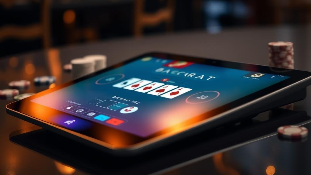 การเล่นบาคาร่าสด AE Casino บนแท็บเล็ต