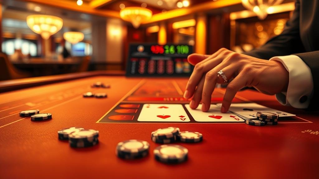 ตัวอย่างการใช้เค้าไพ่สามตัดในการวางเดิมพันบาคาร่า