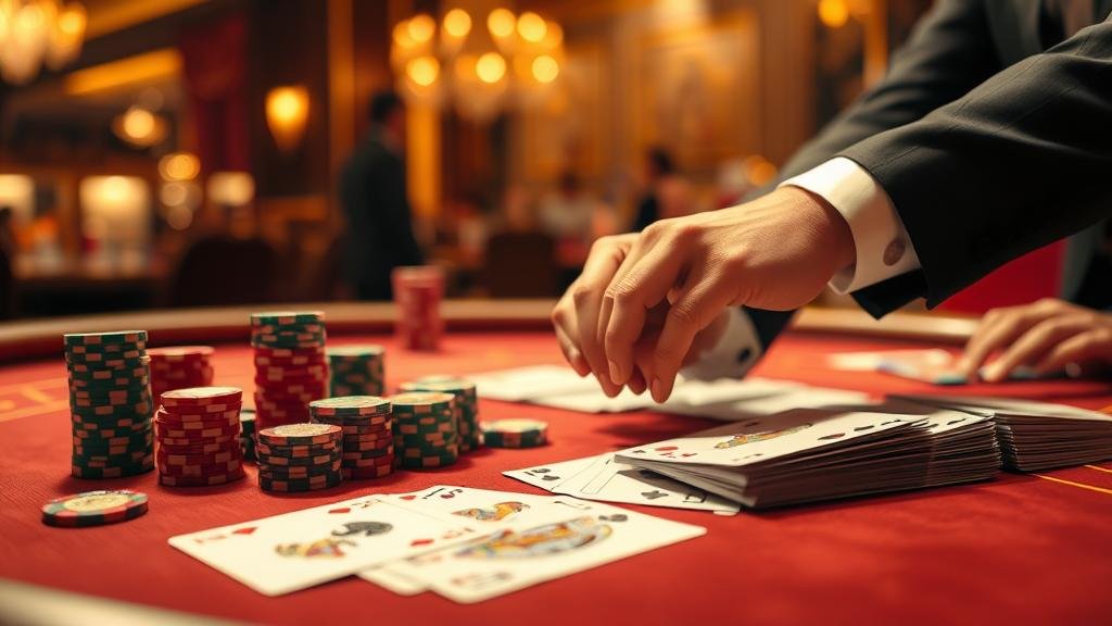 โต๊ะบาคาร่าพร้อมตัวเลือกการเดิมพัน