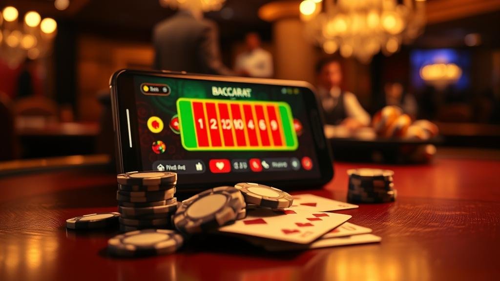 การอ่านเค้าไพ่มังกรในบาคาร่าบนแท็บเล็ต