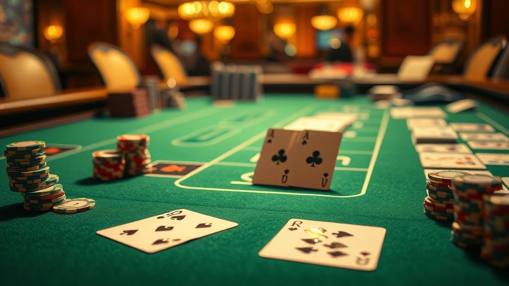 ภาพโต๊ะบาคาร่า เน้นการเดิมพันแบบไม่มีค่าคอม