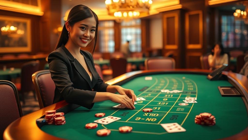 ดีลเลอร์สาวสวยจาก Sexy Baccarat
