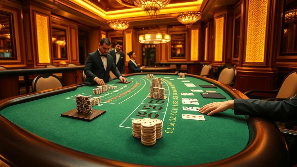 อินเทอร์เฟซบาคาร่าพร้อมตารางกลยุทธ์การเดิมพัน