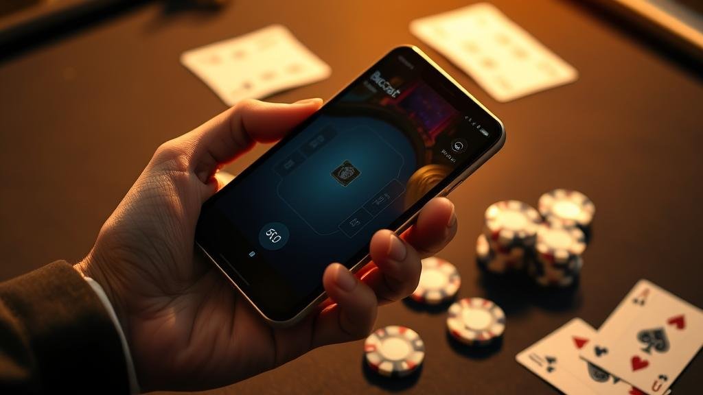 หน้าจอเกมบาคาร่าบนมือถือ