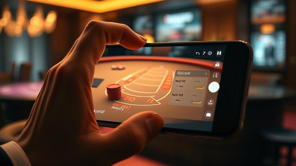 การวางเดิมพันบาคาร่าบนแท็บเล็ต